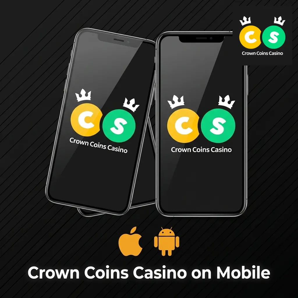 Crown Coins Casino mobile browser on iOS and Android