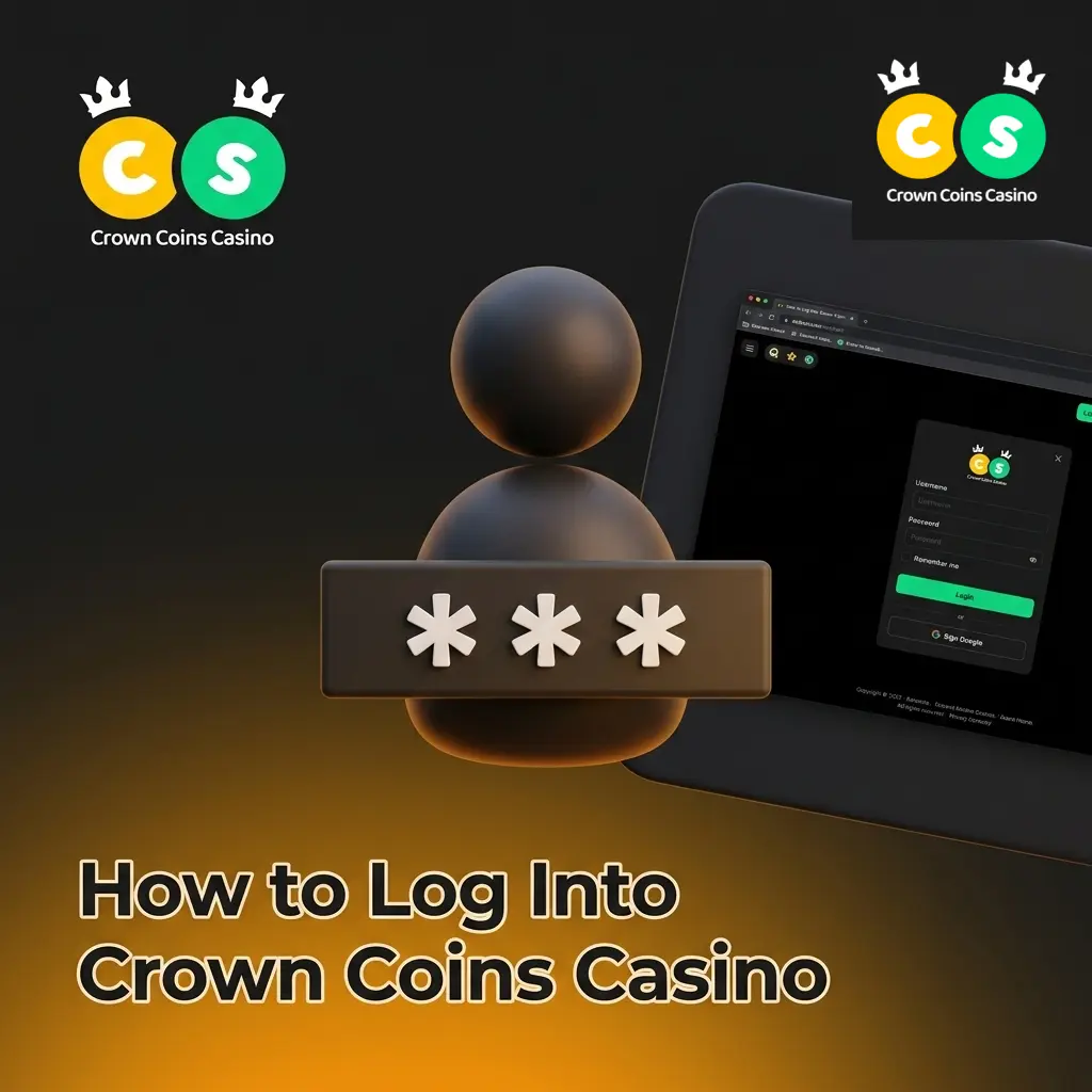Crown Coins Casino login screen