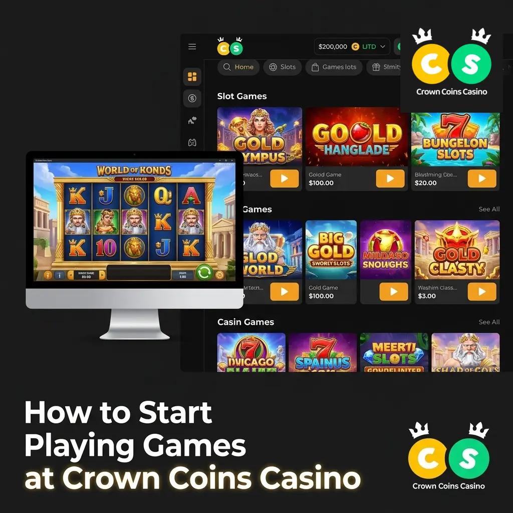 Crown Coins Casino game lobby